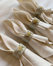 Load image into Gallery viewer, Yellow Rose Napkin Rings
