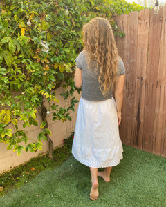 White Cotton Lace Skirt